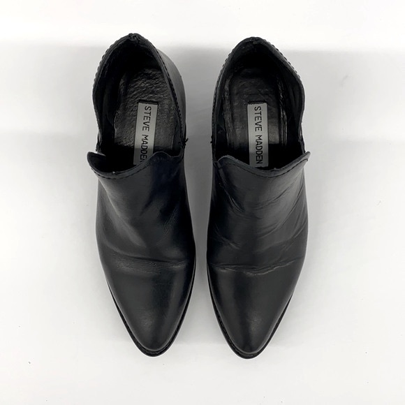 Steven Madden Joella Black Leather Bootie - Picture 9 of 13